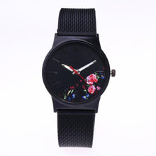 Load image into Gallery viewer, Watch Women Black Flower Watches