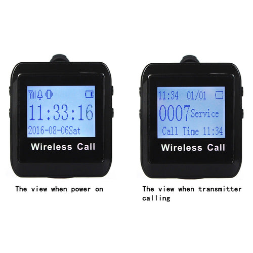 2 pcs Wireless Calling Paging System Watch